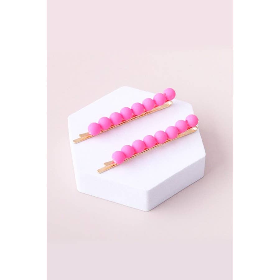 Matte Beaded Bobby Clips boutique style from Ivy & Grace womens boutique