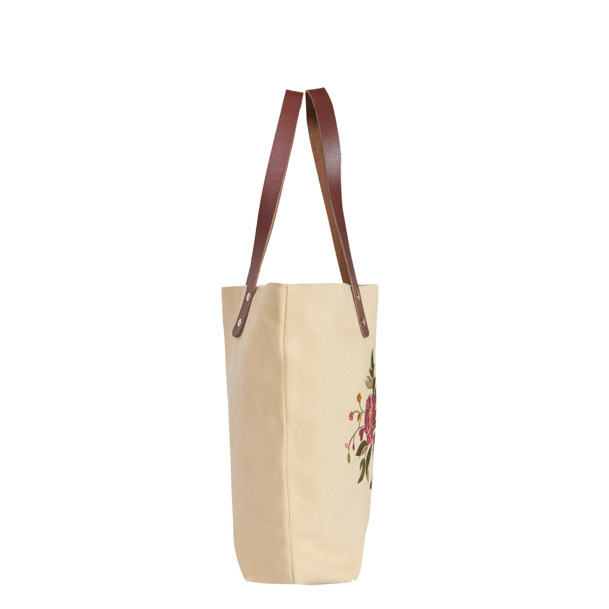 Floral Embroidered Canvas Tote boutique style from Ivy & Grace womens boutique