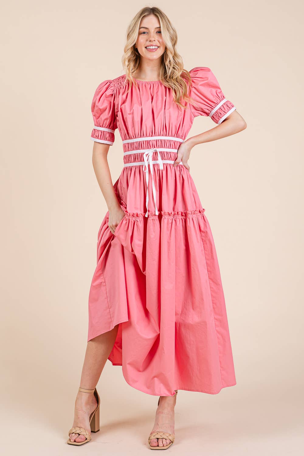 Piping Fit & Flare Maxi Dress dress from Ivy & Grace womens boutique