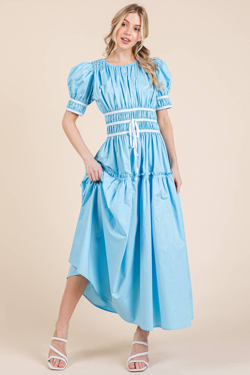 Piping Fit & Flare Maxi Dress dress from Ivy & Grace womens boutique