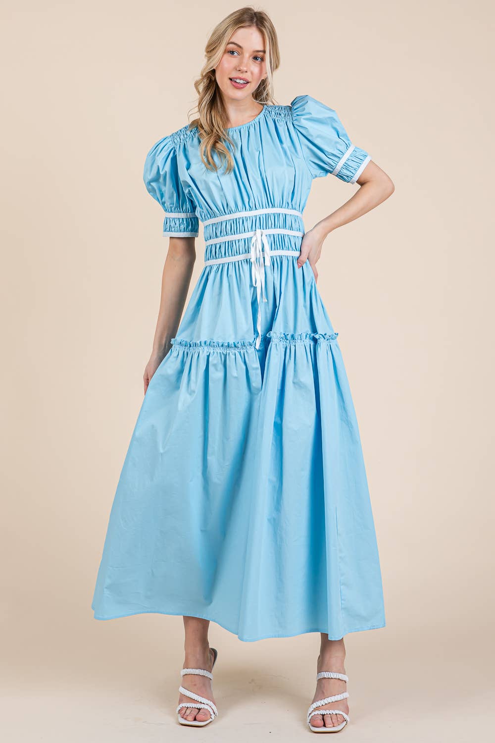 Piping Fit & Flare Maxi Dress dress from Ivy & Grace womens boutique