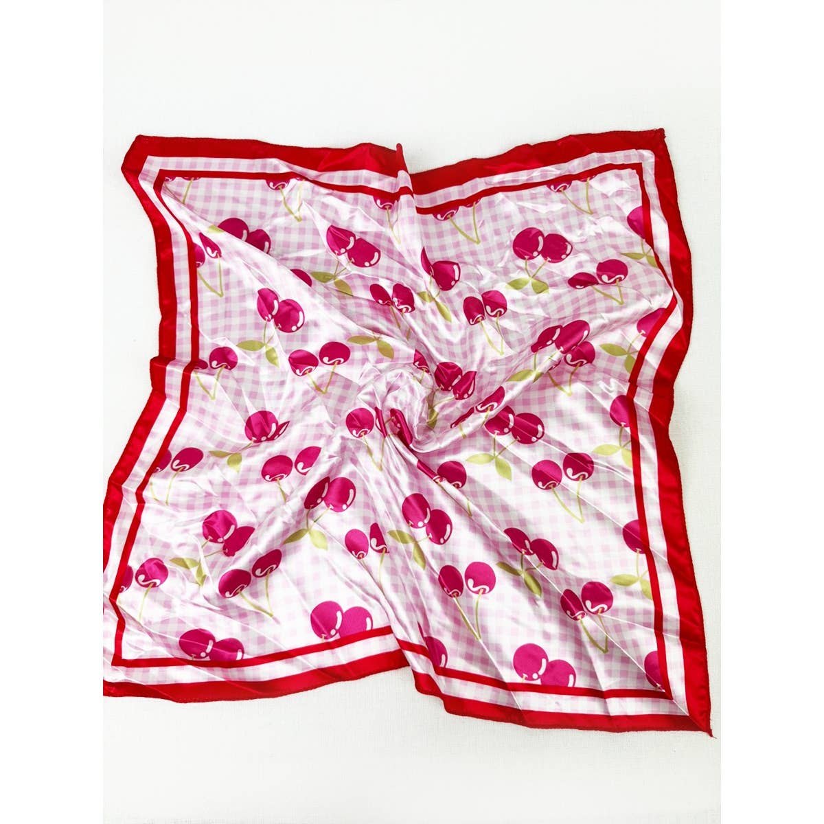 Fruit Print Satin Scarf boutique style from Ivy & Grace womens boutique