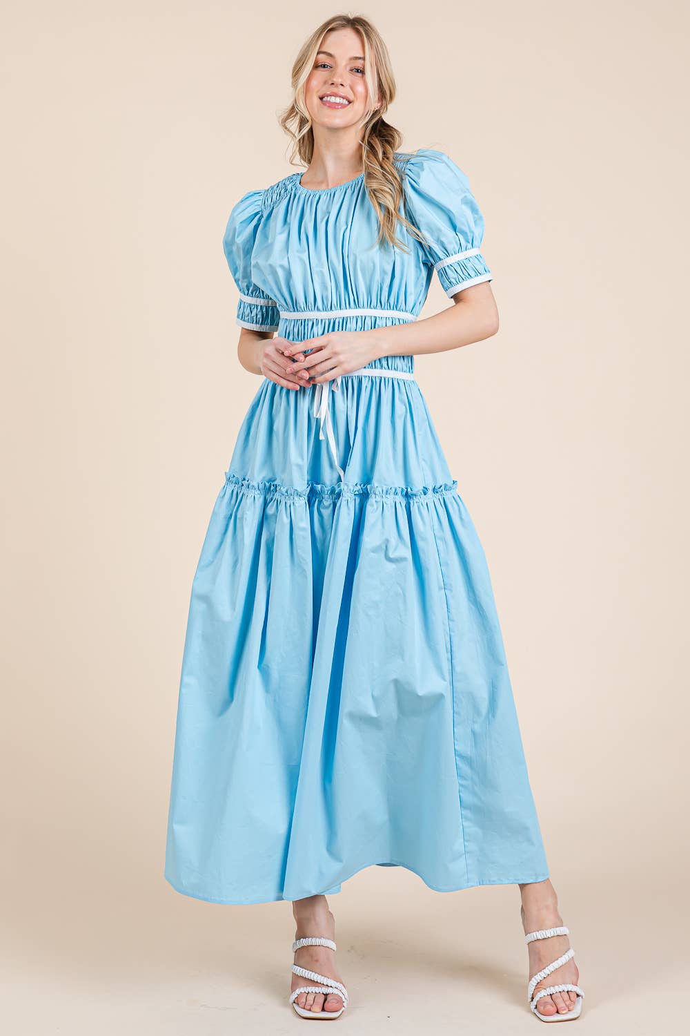 Piping Fit & Flare Maxi Dress dress from Ivy & Grace womens boutique